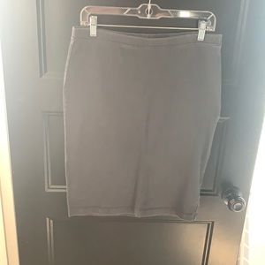 Cotton gap pencil skirt